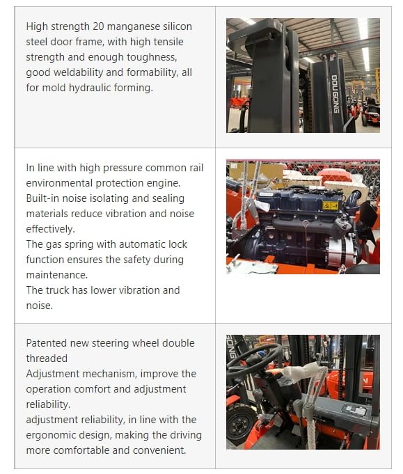 internal combustion counterbalanced truck features